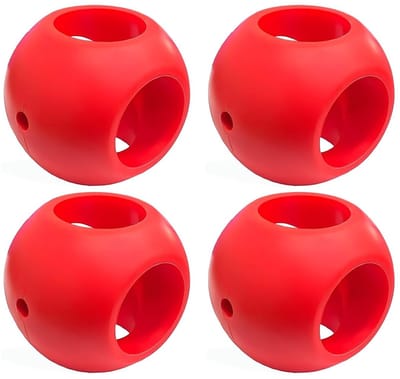 Dailygoody - Kalkaanslagwerende Wasballen - Verminder kalkaanslag - Rood - Glanzende Vaat - Geschikt voor Vaatwasser - 4 stuks