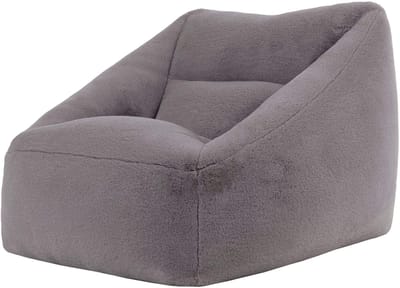 icon - Natalia XL Zitzak Fauteuil - Fluffy Pluche Imitatiebont - Grijs