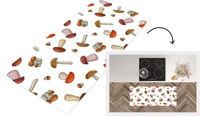 Keukenloper - Loper keuken - Paddenstoel - Patroon - Cartoon - 120x50 cm - Keukenloper vinyl