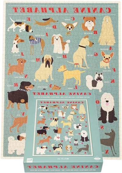 Legpuzzel 1000 stukjes - Hondenpuzzel - Ontspannen Vrije Tijd - Inclusief Kleurenvel - 685 x 51 cm - Best in Show