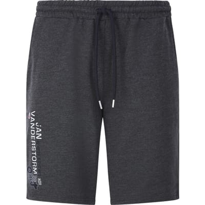 Jan Vanderstorm herren Sweatbermuda - 56/58 - donkergrijs - Plus Size