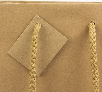 Flessentas voor champagne en wijn - met textielkoorden en venster - 270 x 90 x 385 mm - 10 stuks - naturel