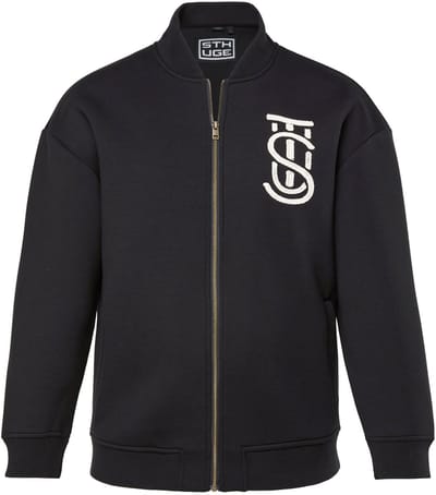 STHUGE - Heren - collegejack scuba rits bomberjack tot 8XL - Zwart - Maat 4XL