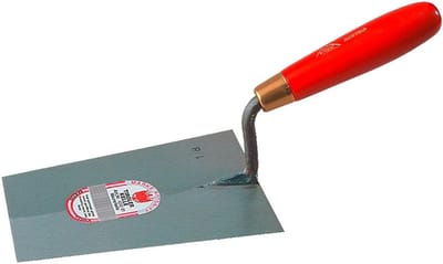 Troffel Baksteen - Metselgereedschap - Professioneel Metselen - Gelegeerd Staal - 220 mm - rood
