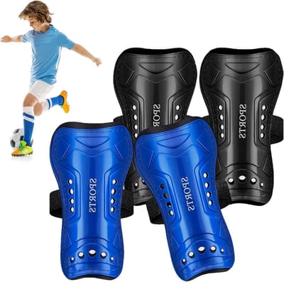2 Paar Kinderen Voetbalscheenbeschermers voor Jongens en Meisjes, Ideaal voor Training en Wedstrijden