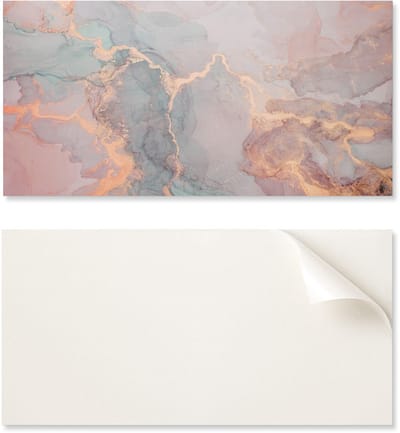 Vinyl wandpaneel met print voor de eetkamer, 100x50 cm, abstract harspatroon.