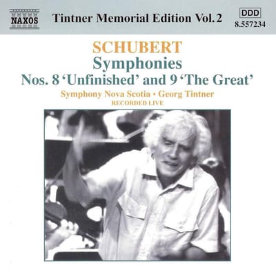 Symphony Nova Scotia, Georg Tintner - Schubert: Symphonies Nos. 8 'Unfinished' And 9 'The Great' (CD)