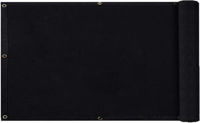 Privacyscherm Tuin - Scherm Balkon - Privacy Creëren - UV Bescherming 95% - 75x750cm - Zwart