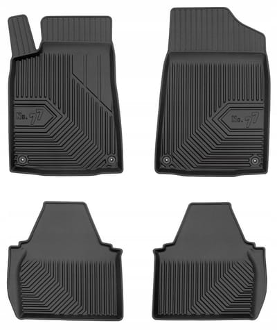 Frogum No.77 - Automatten set - Geschikt voor Peugeot 607 1999-2010 - 3D TPE Rubber - 4-delig - Hoogte 4cm - Zwart