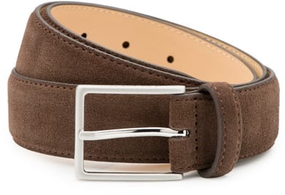 DTCH.FIT Herenriem Suède Bobby - Riem Donkerbruin - Pantalon & Jeans Broekriem - Riemmaat 85cm - Totale lengte 100cm
