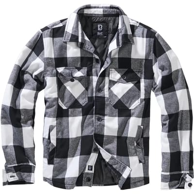 Brandit Flannel Shirt Tussenseizoensjas zwart-wit M - Katoen - Basics