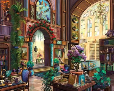 Botanische Bibliotheek Legpuzzel 1000 Stukjes - Uitdagende Puzzel voor Volwassenen en Gezin