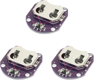 Batterij Houders - Knoopcel Modules - Elektronica Projecten - Set van Drie - 3x3x1.5 cm