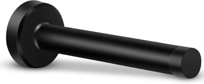 Deurstopper Zwart - 150 mm Lange Deurstop - Wandmontage RVS 304 - Inclusief Bevestigingsmateriaal voor Hout en Beton - Moderne Deurbuffer met Rubberen Tip