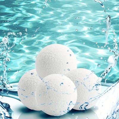 Balles de nettoyage pour piscine, Adaptées pour piscine, spa, bain à remous, Balles d'absorption réutilisables de 3 pouces pour bain à remous, Éponges lavables pour bain à remous, huile, spa pour élimination du tartre 4pcs