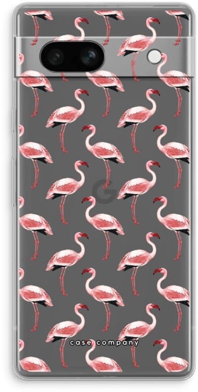Case Company® - Hoesje geschikt voor Google Pixel 7A hoesje - Flamingo - Soft Cover Telefoonhoesje - Bescherming aan alle Kanten en Schermrand