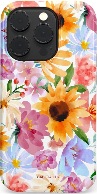 Casetastic Hoesje Geschikt voor Apple iPhone 14 Pro Magsafe - Stijlvolle Beschermende Duo-layer Case - Aquarel fantasie