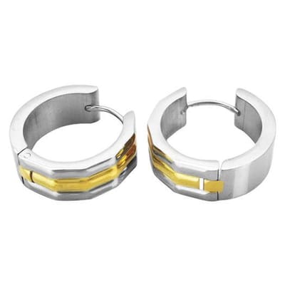 Amanto Oorbellen Davis L - 316L Staal - Duo Kleur - ∅20mm - 7mm