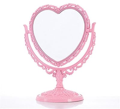 Dailygoods- Make-up Spiegel Dubbelzijdig - Handspiegel - Rotating - Lichtgewicht - Modern - Geschikt voor Kinderen