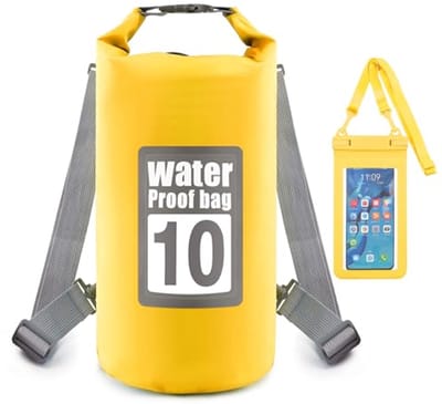 Waterdichte droogzak 10 liter voor kajakken, zwemmen en kamperen