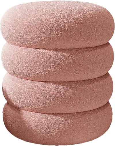 Ronde poef - Voetsteun Ottomaan - Ontspannen Zitten - Verhoogde Rubberen Stoppers - 35x35x40cm - B