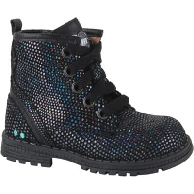 BunniesJR Tina Trots Meisjes Biker Boots - Blauw - Suède - Veters