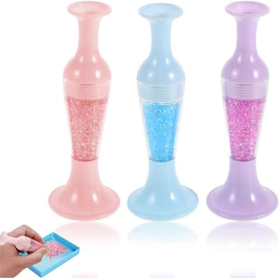 Vulbare diamantborstels en stippelgereedschap voor nagelkunst en diamantschilderen, perfect voor creatief ontwerp en precisiewerk.