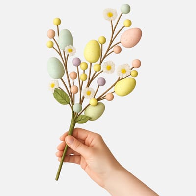 Paasboom - Pasen - 40cm - Paastak - Paastakken Kunststof - Geel Roze Groen Blauw - Paasdecoratie - Paaseieren - Pastel - Decoratietakken - Hangend - Kunsttakken - Paasversiering