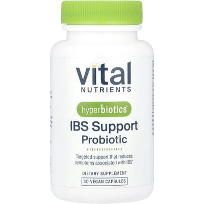 Vital Nutrients, Hyperbiotics®, Supplément Probiotique pour le SII, 30 Capsules Végétales