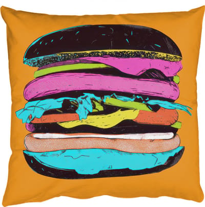 Sierkussens - Kussentjes Woonkamer - 50x50 cm - Hamburger - Kleurrijk - Speels
