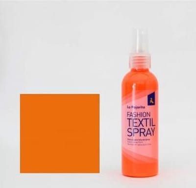 La Pajarita textielverf spray 100ml neon oranje voor knutselen.