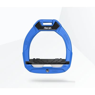 Veiligheidsspanners voor paardrijden Ingeschoven Grip Blauw/Zwart/Wit voor kinderen Flex-On Safe-On