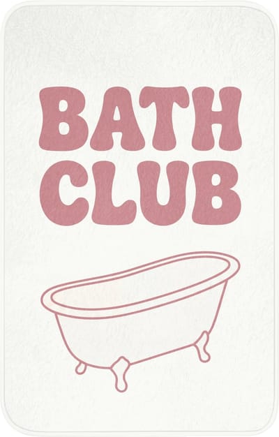 WC mat 50x80 cm - Antislip - Retro - Bad - Roze - Toiletmat - Vloermat - Douchemat - Toilet tapijt - Toiletmatten