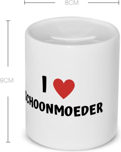 Akyol - i love schoonmoeder Spaarpot - Schoonmoeder - de liefste schoonmoeder - moeder cadeautjes - moederdag - verjaardag - geschenk - kado - 350 ML inhoud