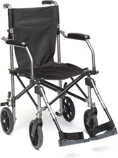 Lichtgewicht reis rolstoel Travelite - Slechts 9,3 kg - Uitermate compact - Inclusief opbergtas met wielen - Transportrolstoel