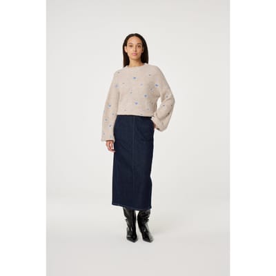 Fabienne Chapot Lidia Pullover Oatmeal Melange Maat: S | Sweaters Outlet | Dames | Beige