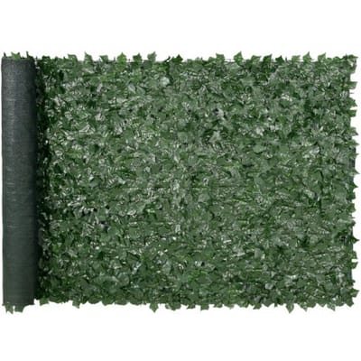VEVOR 1,5 x 3 m kunstmatig klimop privacyscherm, groen klimopscherm met gaas en versterkte voegen, kunsthagen met wijnbladeren voor tuin, tuin en balkon