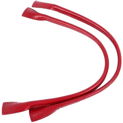 1 paar leren doe-het-zelf handvatten van rundleer, vervanging voor handtassen, aktetassen en schoudertassen BD003 Rood red