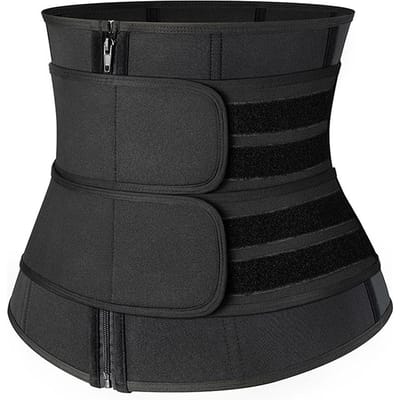 Heren Neopreen Taille Trainer Verstelbare Band Buik Afslankende Riem Sauna Zweetband Actieve Taille Trimmer XS（old） black