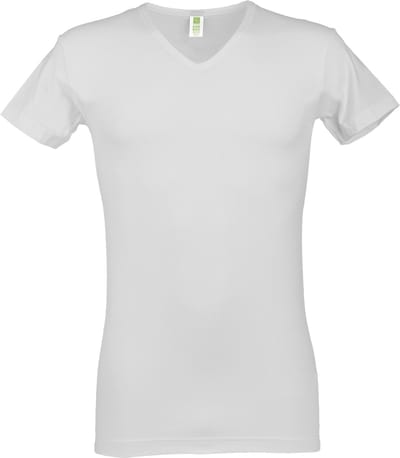 Alan Red Bamboo T-shirt V-Hals Wit - Maat XL - Heren - Basic T-shirt