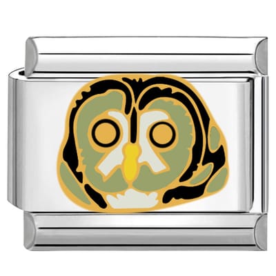 Quiges - Schakel - Bedel - 9mm - charms - Uil - Geschikt voor - armband - Schakelarmband - italy bedels armband