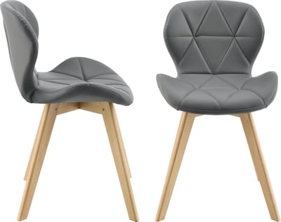 Eetkamerstoel Almhult 81x57x49 cm set van 2 grijs