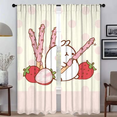 M-molang Tule voor Slaapkamer Huis Interieur Gordijnen voor Woonkamer Gordijn Anti-muggen Gordijnen 2 Stuks Halloween Decoratie W74xH114cmx2pcs-CL