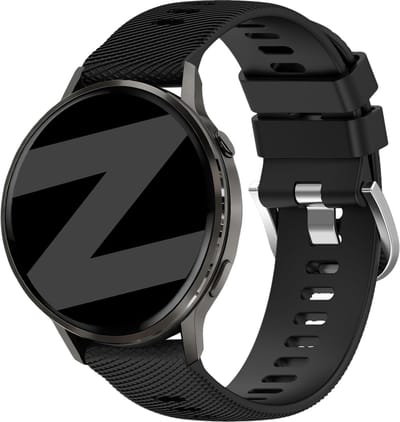 Bandz Siliconen 'Deluxe' bandje geschikt voor Garmin Vivoactive 4s / Vivomove 3s / Venu 4 - 41mm / Venu 3s / Venu 2s / Forerunner 265s / Forerunner 255s - Zwart