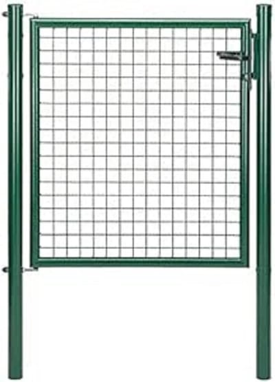 Tuindeur Golfrooster Enkel - Incl. Palen en Benodigdheden - 100x100 cm - Groen