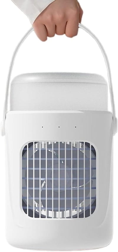 Mini Air Cooler - Persoonlijke Fan - Persoonlijke Koeling - Stille Motor - Compact Formaat - Wit