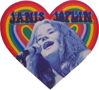 Janis Joplin - Heart Patch - Multicolours