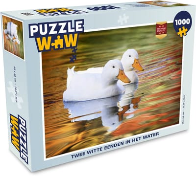 Puzzel Eenden - Water - Reflectie - Familie - Legpuzzel - Puzzel 1000 stukjes volwassenen