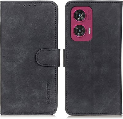 Coverup Hoesje - Geschikt voor Motorola Edge 50 Fusion Hoesje - Coverup Book Case - Zwart