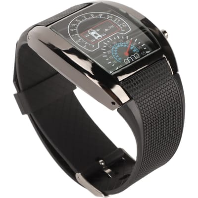 Montre d'aviation à affichage LED Montres-bracelets de haute précision Montre LED confortable à porter avec heure et noir